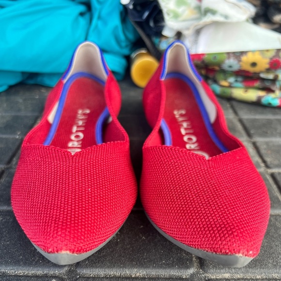 Rothy’s The Point ballet Flat Chili Red EUC - Picture 2 of 7